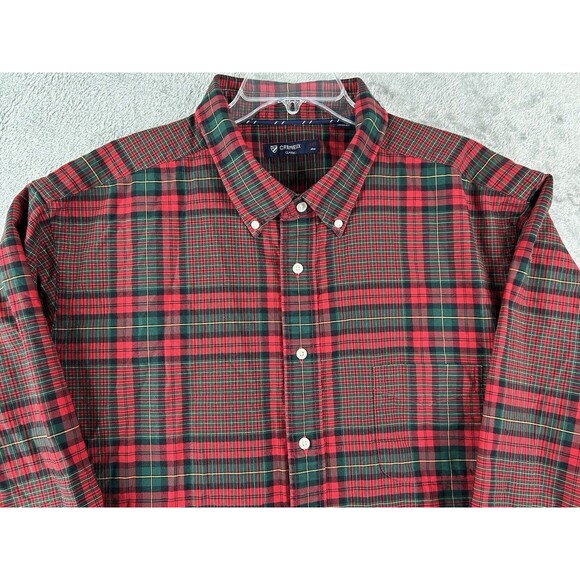 Daniel Cremieux Men's Size 3XT Classics Red Plaid Button Down Long Sleeve Shirt - Picture 2 of 7